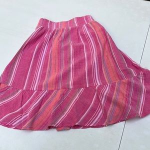 Crazy Eight girls pink striped flare skirt
